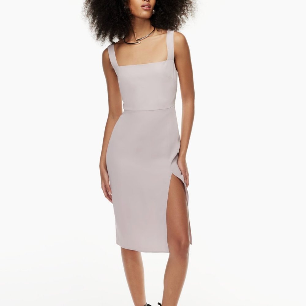 Babaton '90s Slit Midi Dress (Size 2, Light Purple)